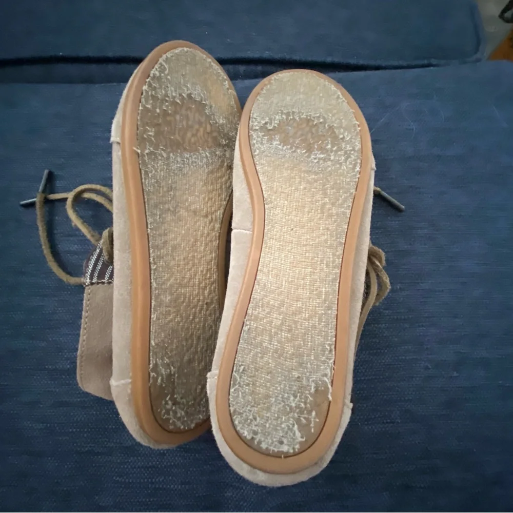 Toms Tan Lace Up Aztec Boots 7.5 Nearly New